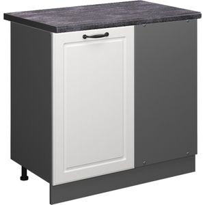 Vicco R-Line Hoekkast – 86 cm, WB Antraciet Wit Landhuis