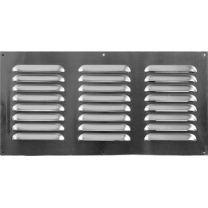 600 x 300 mm Roestvrij Staal Ventilatierooster - Metaal Verzinkt - Toevoerlucht Zijwand Plafond Deur