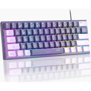 MageGee TS91 - Gaming Toetsenbord - RGB Keyboard - 60% Keyboard - TKL - Ergonomisch - Violet