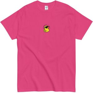 Grappig Dames en Heren Zomer Sferen T Shirt - Cartoon Badeendje Summer Vibes - Roze - 2XL