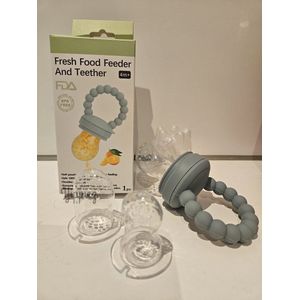 Yippiez - Babyfruitvoederfopspeen - Geschikt voor baby's van 4 maanden en ouder - Babyfruit bijtring - Blauw - Fruitspeen - Fop Speen - Fruit - Speen