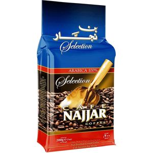 Cafe Najjar 100% Arabische Koffie 200 gr. - Pure Braziliaanse Gemalen Koffie - Medium Gebrande Koffie - Medium Roasted Coffee  - 100% Pure Products - Pure Brazilian Ground Coffee