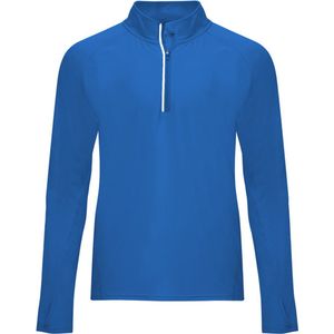 Royal Blue sportshirt van technisch weefsel met raglanmouwen en halve rits, reflecterende details model Melbourne maat M
