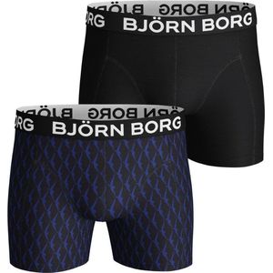 Björn Borg Premium Cotton Stretch Lange short - 2 Pack Zwart - 2031-1016-72731 - S - Mannen
