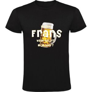 Ik ben Frans, waar blijft mijn bier Heren T-shirt - cafe - kroeg - feest - festival - zuipen - drank - alcohol