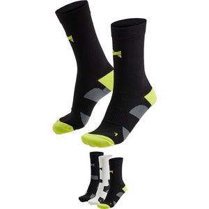 Xtreme - Fietssokken - Unisex - Multi zwart - 35/38 - 3-Paar - Wielrensokken