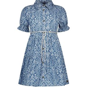 Like Flo F402-5855 Meisjes Jurk - Denim Ikat - Maat 116