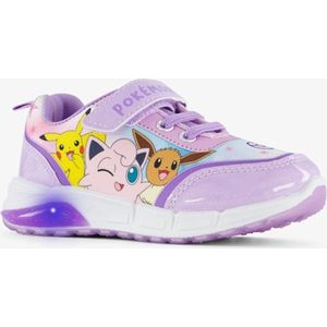 Pokemon meisjes sneakers paars met lichtjes - Maat 30