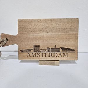 borrelplank beukenhout skyline Amsterdam 59 cm