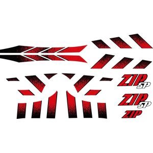 Stickerset Piaggio Zip SP H2O - Rood