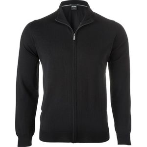 OLYMP modern fit vest wol - zwart met rits - Maat: S