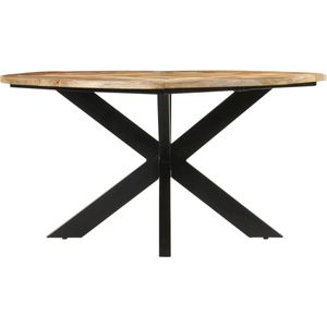vidaXL Eettafel - ?150x76 cm - Mangohout & IJzer Eettafel - Eettafels - Eetkamertafel - Tafel