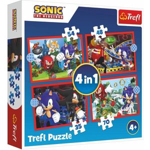 Trefl - Puzzles - ""4in1"" - The adventures of Sonic / SEGA Sonic The Hedgehog