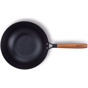 Beka Mandala Wok Non-Stick - Ø 28 cm – Unieke patroon - 100% PFAS-Vrije Antiaanbaklaag - Geschikt voor Inductie & BBQ - 100% Gerecycled geperst ijzer – Keramische antikleef -Houten steel met ophanggat