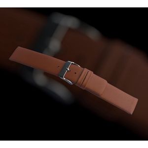 horlogeband-horlogebandje-10mm-echt leer-bruin-recht-zacht-plat-leer-10 mm