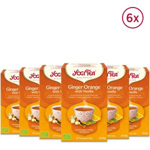 Yogi Tea Ginger Orange met Vanille - Biologische Thee - 6x17 Stuks - 102 Theezakjes - NL-BIO-01