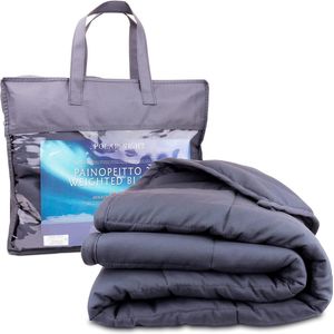 verzwaringsdeken /fleece deken voor bed en bank - lichtgewicht dekbed - 4 seasons, blue, soft warm sleeping blanket \ Weighted blanket premium_150 x 200 cm, 5