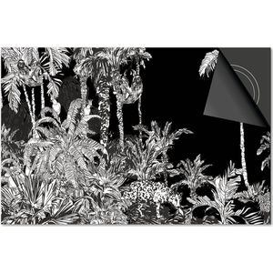 Inductie beschermer 81x52 - afdekplaat inductie mat - Dietrix Kookplaat beschermer - DELUXE - Jungle Tekening Dieren