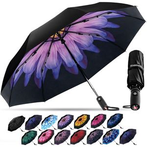 Reisparaplu voor regen.Pro-serie compacte paraplu, kleine paraplu voor rugzak, draagbaar, lichtgewicht, winddicht, heavy duty, automatisch opvouwbare paraplu