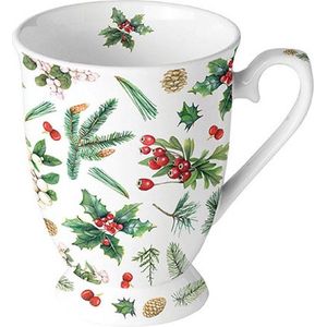 beker op voet - porselein - fine bone china - kerst - christmas - Ambiente