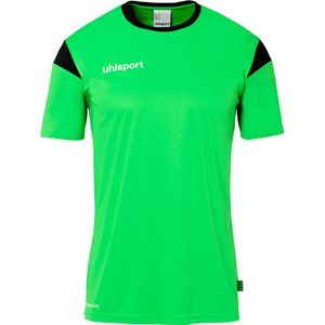 Uhlsport Squad 27 Shirt Korte Mouw Kinderen - Fluo Groen / Zwart | Maat: 152