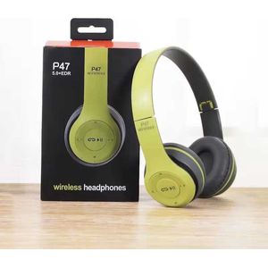 Bluetooth draadloze hoofdtelefoon - Bluetooth headset - koptelefoon - Groen - Line-in - Micro SD - On Ear