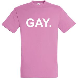 T-shirt Gay. | Regenboog vlag | Gay pride kleding | Pride shirt | Roze | maat S