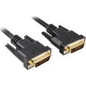 Sharkoon 5m DVI-D to DVI-D (24+1) DVI kabel Zwart