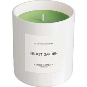 Marcus Elizabeth - Secret Garden - 220 Gram - Geurkaars - Handgemaakt - Minimalistisch Witt Glass - Vegan