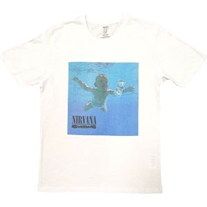 Nirvana - Nevermind Album Heren T-shirt - M - Wit