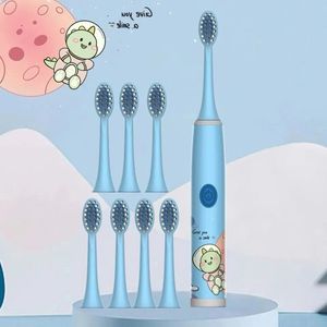 Kinderen Elektrische Tandenborstel - BLAUW - Cartoon Space Series voor Zachte Reiniging (Batterij Niet Inbegrepen)