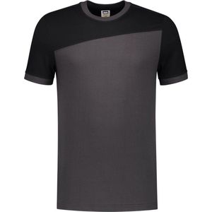 Tricorp T-shirt Bicolor Naden 102006 Donkergrijs / Zwart - Maat XS