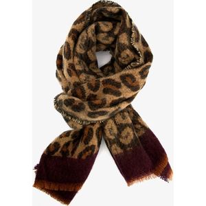 Dames sjaal met luipaardprint - Bruin