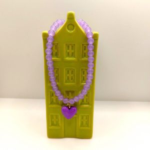 Kinderketting - Hartje - Paars - Kralen ketting - Purple Love - Meisjes - Speelgoed - Sieraden