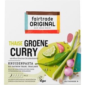 Fairtrade Original Kruidenpasta Groene Curry - 3 x 70 gr - Voordeelverpakking