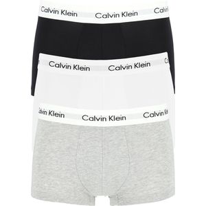 Calvin Klein Boxershorts - Heren - 3-pack - Grijs/Wit/Zwart - Maat M