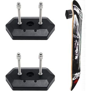 2 stuks skateboardwandhouders, snowboardhouder muur, skateboardhouder muur, standaard skateboardaccessoires, voor het ophangen en bewaren van skateboards, surfplanken of longboards (zwart)