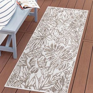 Tapijtenloods Sun In- & Outdoor Vloerkleed Laagpolig Beige- 60x110 CM