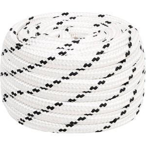 vidaXL - Boottouw - gevlochten - 20 - mmx100 - m - polyester - wit