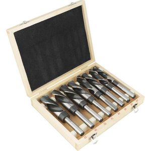 8-delige metalen twist HSS boorset - Grote warmtebehandelde industriële boorkop voor werkplaats DIY .