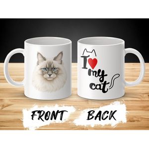 Mok Ragdoll cat - kat - I love my cat - cat lovers - katten