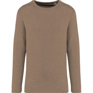 Biologische unisex sweater 'Terry' lange mouwen Washed Cream Coffee - XL