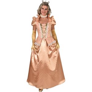 Magic By Freddy's - Koning Prins & Adel Kostuum - Royal Miss Prinses Peach - Vrouw - Brons - XXL - Carnavalskleding - Verkleedkleding