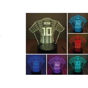 Klarigo® Nachtlamp – 3D LED Lamp Illusie – 16 Kleuren – Bureaulamp – Voetbal - Inter Miami – Sfeerlamp Lionel Messi – Nachtlampje Kinderen – Creative lamp - Afstandsbediening