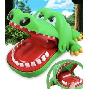 Bijtende krokodil - Krokodil met kiespijn - Krokodillen Tandenspel - Drankspel