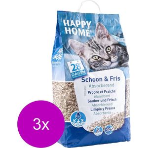 Happy Home Clean Fresh - Kattenbakvulling - 3 x 20 l