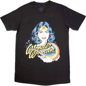 DC Comics Wonder Woman - Rainbow Heren T-shirt - XL - Zwart