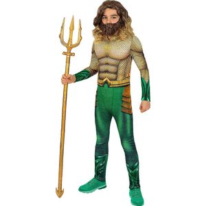 FUNIDELIA Aquaman kostuum voor jongens - Maat: 135 - 152 cm - Goud