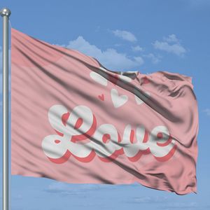 Love Vlag - Valentijnsdag Vlag - Liefdesvlag - 120x80cm