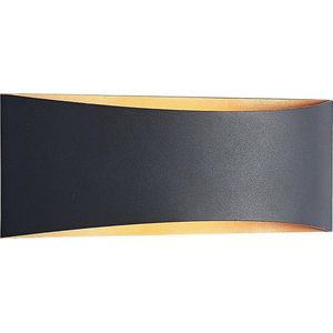 Arcchio - LED wandlamp - 1licht - Aluminium, ijzer - H: 9 cm - zwart, goud - Inclusief lichtbron